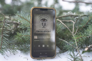 Based on a True Story being played outside in snow and greenery
